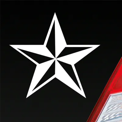 Produktbild von Auto Aufkleber Stern Stars Star 10x10 cm Weiss Matt Sticker Heckscheibenaufkleber