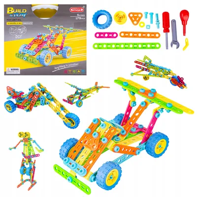 Produktbild von DK Konstruktionsspielzeug Fahrzeuge 179 Teile Mehrere Modelle