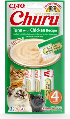Zdjęcie produktu dla INABA CAT CHURU Przysmak dla kota z tuńczykiem 80 x 14 g