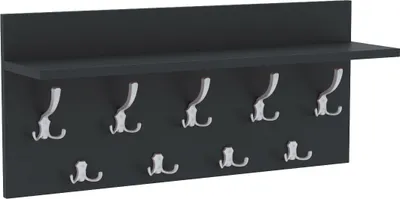 Obrázek produktu pro AKKE Anthrazit Horizontaler Garderobe VERTI - ALU háčky ŠxV: 70x40 cm