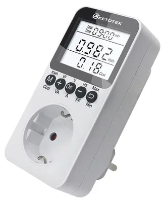 Productafbeelding van Wattmeter, stroommeter met LCD-display, achtergrondverlichting, 3680 W