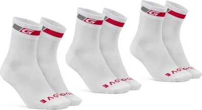 Obrázok produktu pre Gripgrab Classic Regular Cut Ponožky 3 páry White EU 41-44 Men White EU 41-44