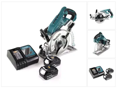 Zdjęcie produktu dla Makita DRS 780 RT akumulatorowa pilarka tarczowa 36V ( 2x18V ) 185 mm bezszczotkowa + 2x akumulator 5,0Ah + ładowarka