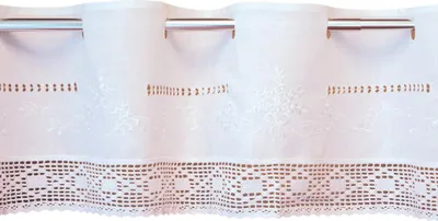Produktbild von Scheiben-Gardinen Landhaus-Stil weiß Spitze 30 x 150 cm