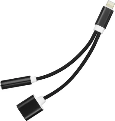 Produktbild von Adapter HF/audio + Laden Ipho7 do Jack 3,5mm schwarz