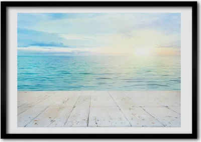 Produktbild von Bild - Bilder - Bilderrahmen - 70 cm x 50 cm - MDF-Rahmen, Wandkunst Meer
