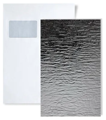 Image de 1 ÉCHANTILLON panneau mural WallFace S-19346 format A5 CRASHED MIRROR SILVER