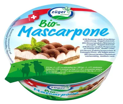 Produktbild von Mashcarpone mit Vanillegeschmack 250 g - ZUGER