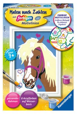Immagine prodotto di Ravensburger 27693 Ravensburger Malen-nach-Zahlen Liebes Pferd