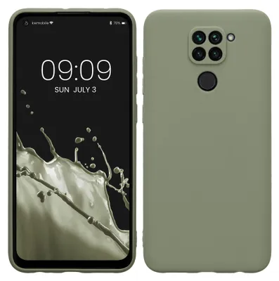 Produktbild von kwmobile Handyhülle für Xiaomi Redmi Note 9 Hülle - weiches Handy Silikon Case - Schutzhülle Cover - Graugrün