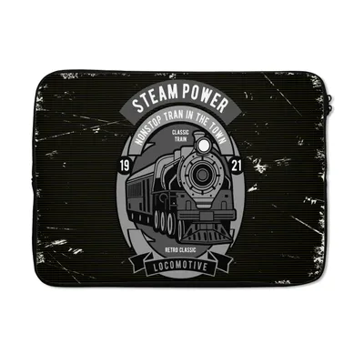 Produktbild von MuchoWow® Laptop Hülle 14 ZollZug - Vintage - Zeichnung Laptoptasche - Laptoptasche - Stoßsicher - Schutzhaube