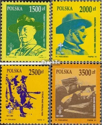 Produktbild von Briefmarken Polen 1991 Mi 3357-3360 (kompl.Ausg.) postfrisch Pfadfinderbewegung