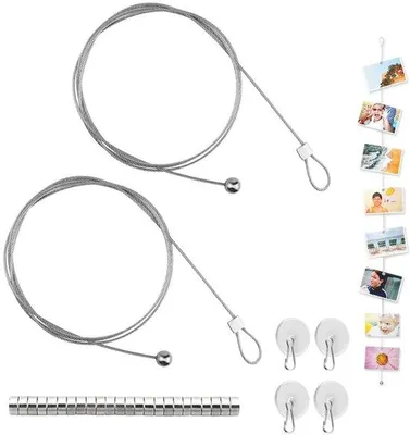 Obrázok produktu pre Fotografická šnúra 2 m × 1,5 mm s magnetmi a háčikmi