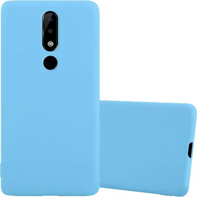 Produktbild von Cadorabo Hülle für Nokia 5.1 PLUS / X5 Schutzhülle in Blau Handyhülle TPU Silikon Etui Case Cover