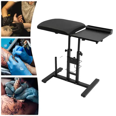 Immagine prodotto di Supporto da banco per tatuaggi, regolabile a 360°, design ergonomico, nero