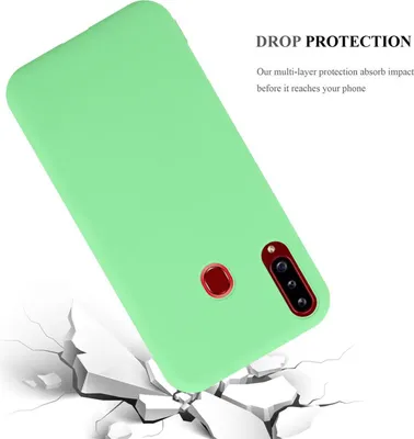 Produktbild von Cadorabo Hülle für Samsung Galaxy A20s Schutzhülle in Grün Handyhülle TPU Silikon Etui Case Cover