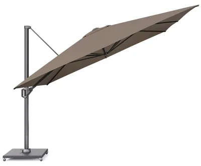 Produktbild von Sonnenschirm quadratisch Challenger T¹ Premium | hinten kippbarㅤ4 Havana | Anthrazit 3.5 x 3.5 Meter