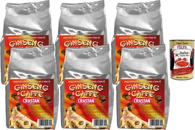 Produktbild von Italian Gourmet Ginseng & Kaffee Getränkepulver zum Süßen 6×500g Vorteilspack Löslich Instant Heißgetränk Cremig Aromatisch Frühstück Büro Barista Style Italienischer Genuss + Italian Gourmet Polpa