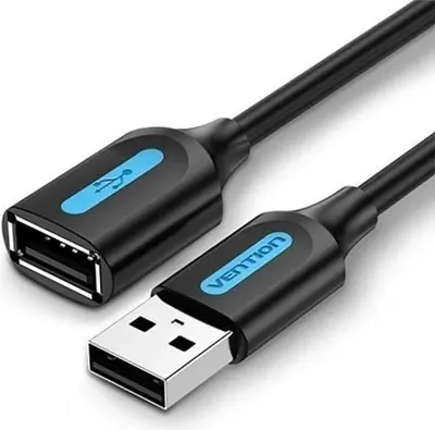 Produktbild von Vention CBIBG, 1,5 m, USB A, USB A, USB 2.0, 0,48 Gbit/s, Schwarz