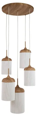 Productafbeelding van 5-lichts hanglamp Dania hout