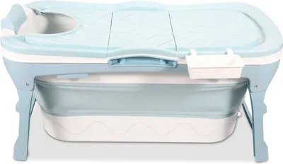 Produktbild von Jopassy Badewanne Erwachsene Faltwanne Faltbare Badewanne für die Dusche Erwachsenen SPA Badeeime Blau 118x60x50cm