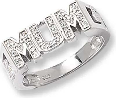 Produktbild von 925 Sterling Silber Damen - Mum Ring mit Zirkonia (synth.), 58 (18.5); TRS37267RSQ