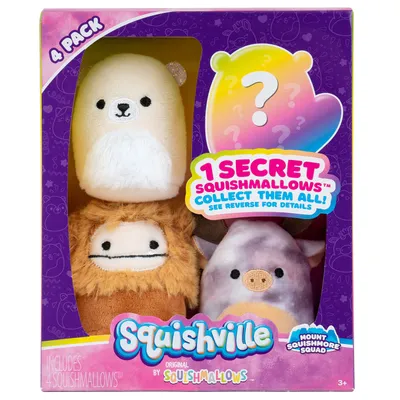 Immagine prodotto di Squishville Mini Plüschtier Kuscheltier Squishmallow 4-pack Mount Squishmore