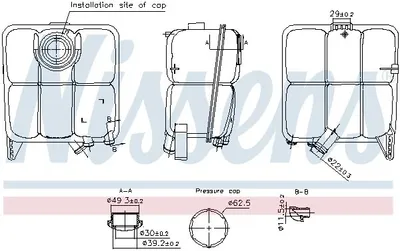 Produktbild von NISSENS Ausgleichsbehälter Kühlmittel für FORD FOCUS III Turnier Kühlwasser 996346