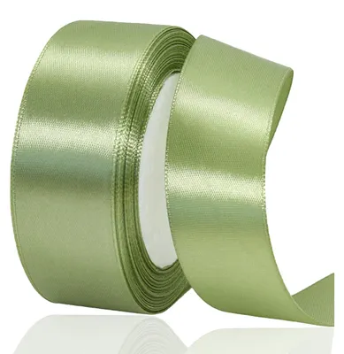Produktbild von Satinschleife aus Eukalyptus, grün, 30 mm breit, für Dekoration und Geschenke