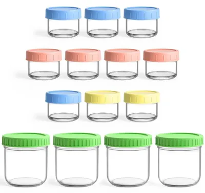 Produktbild von Elzusha – Set aus 4 luftdichten Glasbehältern für Babynahrung