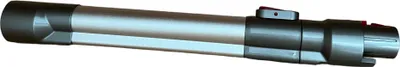 A silver and black vacuum cleaner extension tube is shown against a white background.