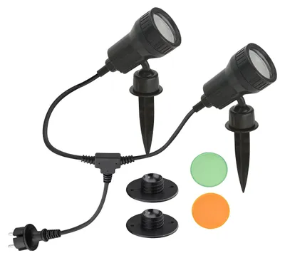 Obrázok produktu pre LED vonkajšie bodové svietidlo Briloner IP44 3W 250lm 3000K čierne 2ks - zapichovacie