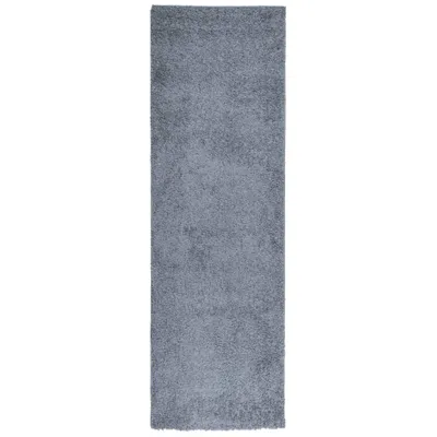 Produktbild von vidaXL Teppich Shaggy Hochflor Modern Blau 80x250 cm