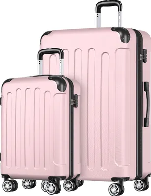 Produktbild von TRVLMORE Kofferset - 2-teilig - 38L Handgepäck + 110L Aufgabegepäck - Leichtgewicht - Trolley - Reisekoffer Set - Roségold