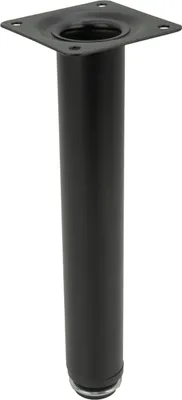 Immagine prodotto di Supporto regolabile per gambe di mobili in nero opaco, altezza 20 cm, elegante stile minimalista per interni moderni.