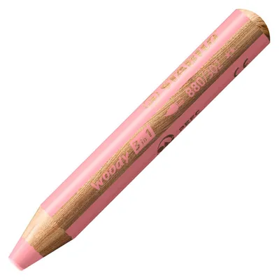 Image de STABILO® 880/302 Crayon de couleur, aquarelle & craie de cire - woody 3 in 1 - crayon individuel - rose pastel