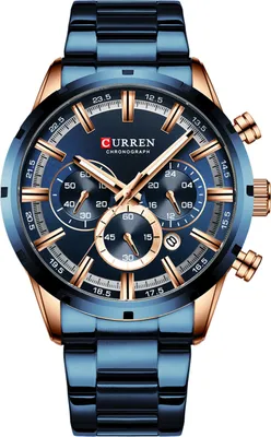 Produktbild von CURREN 8355 Luxus Classic Business Quarz Herrenuhr 3ATM Wasserdicht Grosses Gehaeuse Grosses Zifferblatt Leuchtende Armbanduhr Kalender Minute Sekunde Chronograph 24-Stunden Drei Unterzifferblaetter Armbanduhr mit Aluminiumarmband