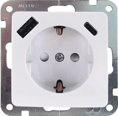 Produktbild von Unitec Steckdose mit USB A & C Monaco ultraweiß