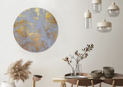 Produktbild von MuchoWow® - Wand-Kreis - Wohnzimmer - Bild - Runde - Wanddeko - Dibond - Kunstdrucke
