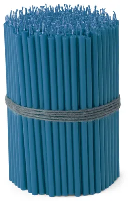 Steekkaarsen 250 Stück, hellblau, 16 cm, Paraffinwachs