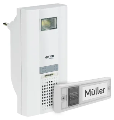 Drahtloses Klingelset, 6 Melodien, 230 V, weiß