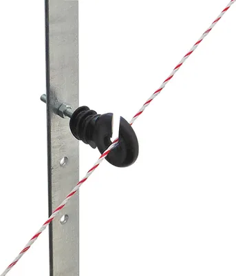 Produktbild von 40 Stück Ringisolator metrisch Stärke M6 x 35 mm für Metallpfahl Weidezaun