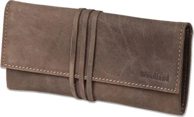 Obrázek produktu pro Složka na psací potřeby Woodland® z měkké přírodní buvolí kůže v tmavě hnědé/taupe barvě
