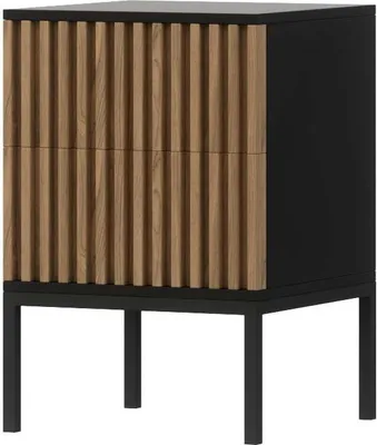 Produktbild von OXM Nachttische Meorati Schwarz/Artisan Eiche 40 x 60 x 40 cm