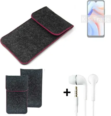 Produktbild von K-S-Trade Handy Hülle Schutz Hülle kompatibel mit Cubot Note 8 Schutzhülle Handyhülle Filztasche Pouch Tasche Case Sleeve Filzhülle dunkelgrau