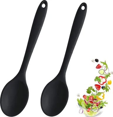 Obrázek produktu pro Kus silikonová lžíce na vaření, žáruvzdorná, hygienický design, kuchyňské náčiní, míchací lžíce do kuchyně, vaření, pečení, míchání, míchací nástroje