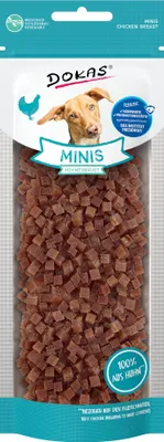 Produktbild von DOKAS Minis, getreidefreier Snack für Hunde, ideal für Training, 9 x 70g