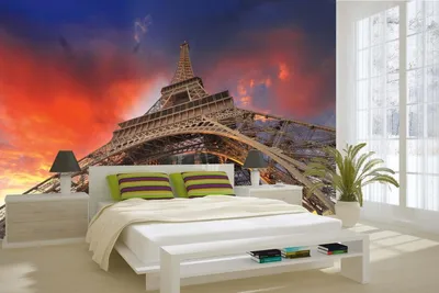 Produktbild von Vlies Fototapete EIFFELTURM 375 x 250 cm (inkl. Kleister) - Vlies Tapete, Wandtapete, Wandbilder - Tapete für Wohnzimmer Schlafzimmer, Büro, Küche - Montagefertig