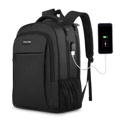 Produktbild von Rucksack Laptop-Rucksack Herren mit USB-Ladebuchse Große Kapazität Casual Rucksack für 15,6" Laptop