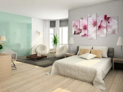 Produktbild von Akustikbild Blumen 200x100 cm Bilder Akustikschaum Hochleistungsschallabsorber Schallschutz Leinwand 5 tlg Wandbild Raumakustik Schalldämmung 030210-40